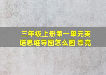 三年级上册第一单元英语思维导图怎么画 漂亮